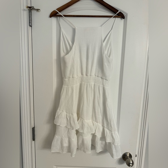 Altar’d State White Ruffled Summer Dress Women’s Large - Picture 3 of 4